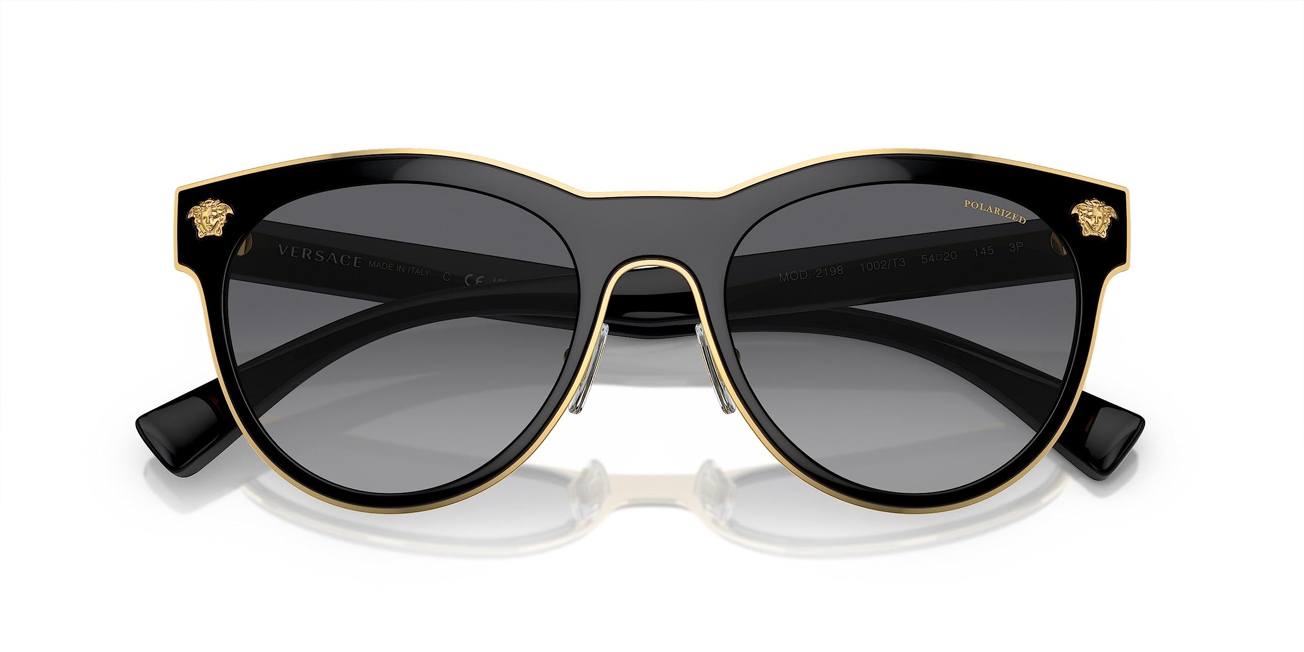 VERSACE VE2198 Phantos Shape Metal Sunglasses 54mm