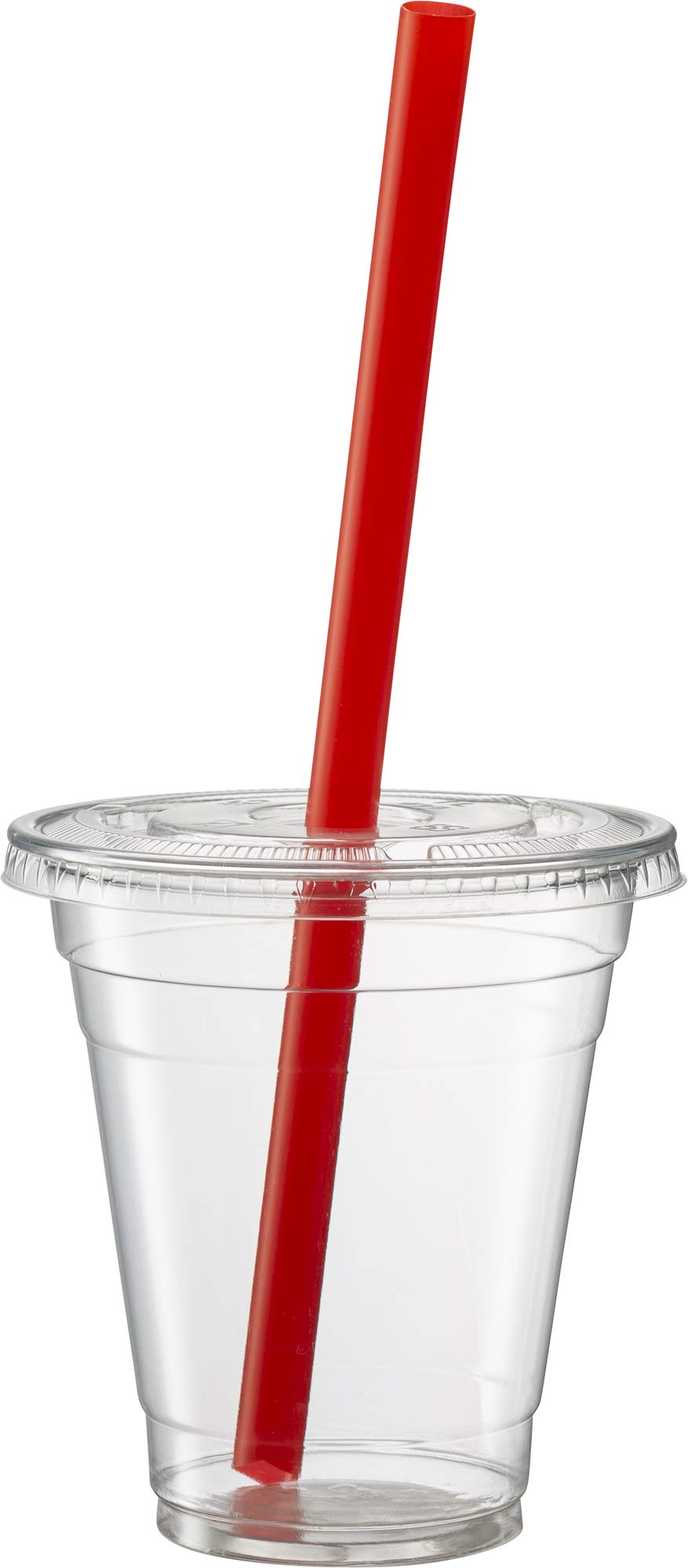 Crystal Clear PET Cups for Iced Coffee,Milkshake, Cold Drinks, Slush, Smoothy's, Slurpee, Ice cream, Dessert, Party's, Plastic Disposable Cups (50, 12 oz)