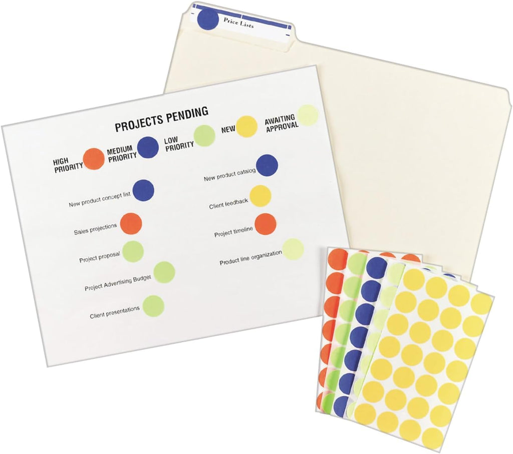 Avery Print/Write Self-Adhesive Removable Labels, 0.75 Inch Diameter, Green, 1008 per Pack (5463)