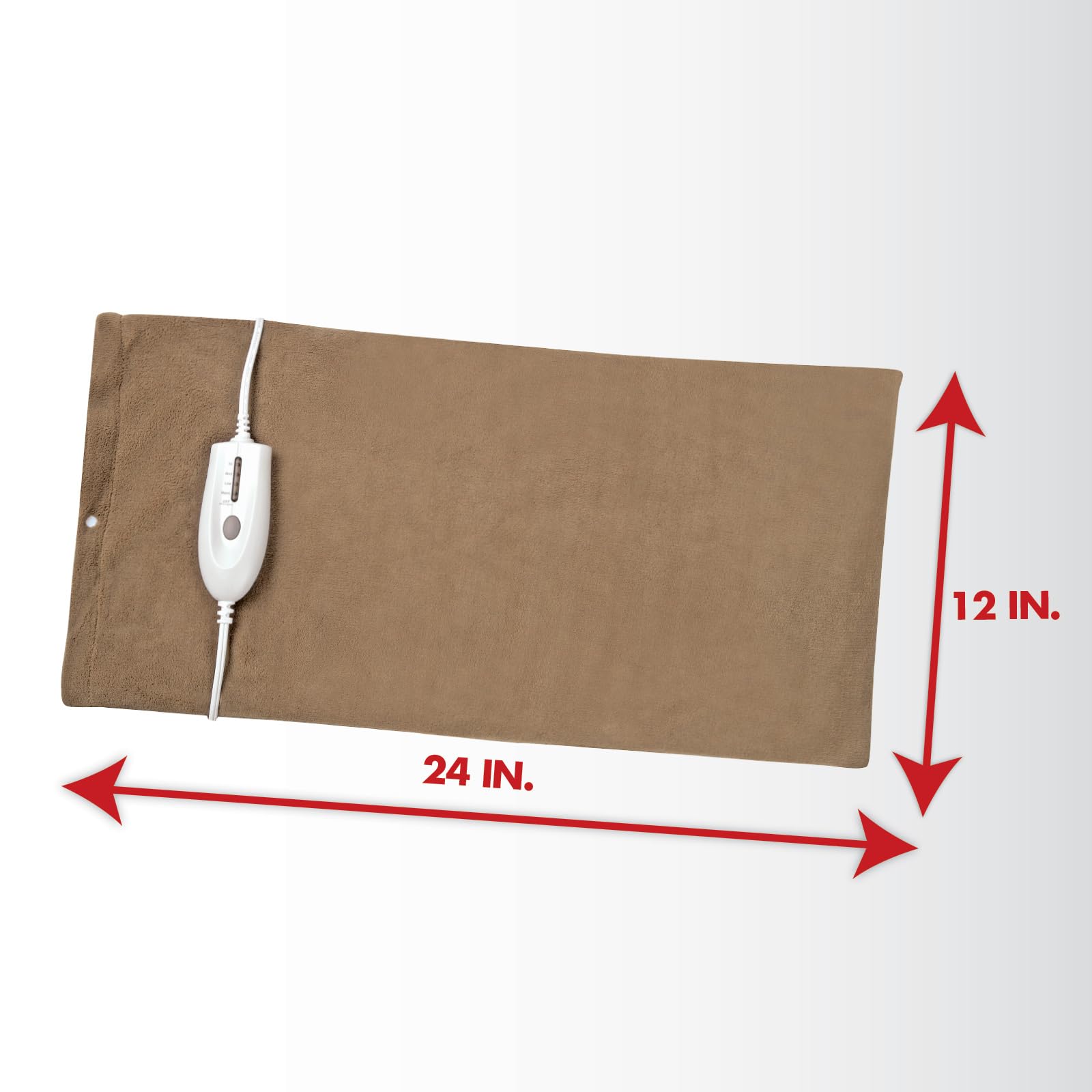TheraCare Electric Heating Pad | Dry Heat Therapy | 4 Adjustable Heat Settings | 12" x 15" | Comfortable, Soft & Durable