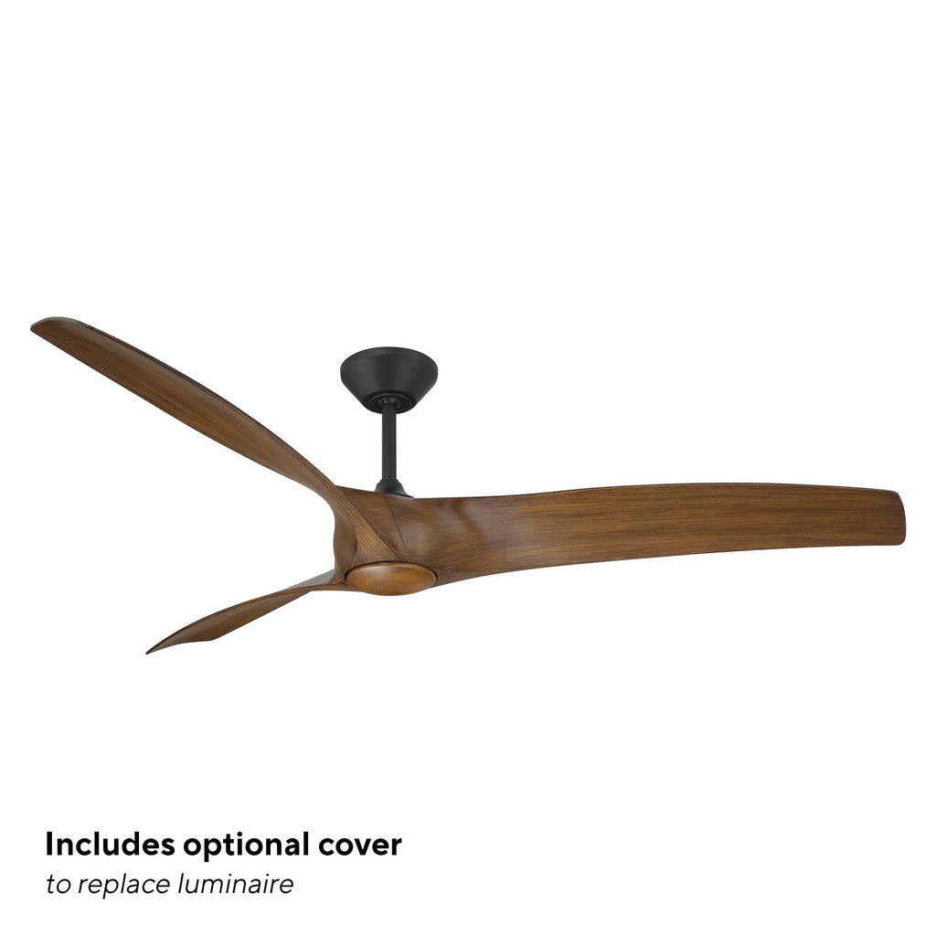 Modern Forms Zephyr Smart Indoor and Outdoor 3-Blade Ceiling Fan 52in Bronze/White Oak with Adjustable CCT 2700K-3000K-4000K-5000K LED Light Kit and Remote Control