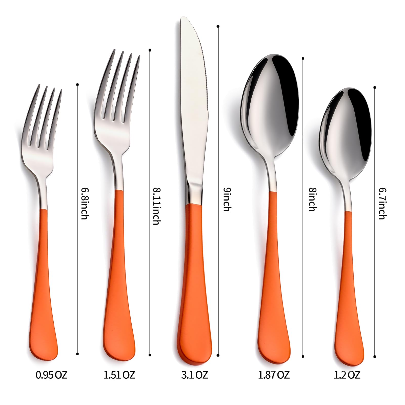 20-Pieces Blac and Pink Silverware Sets for 4,Pink Handle Stainless Steel Cutlery Set, Include Forks Spoons and Knives Set, Dishwasher Safe Utensil Sets for Home Restaurant