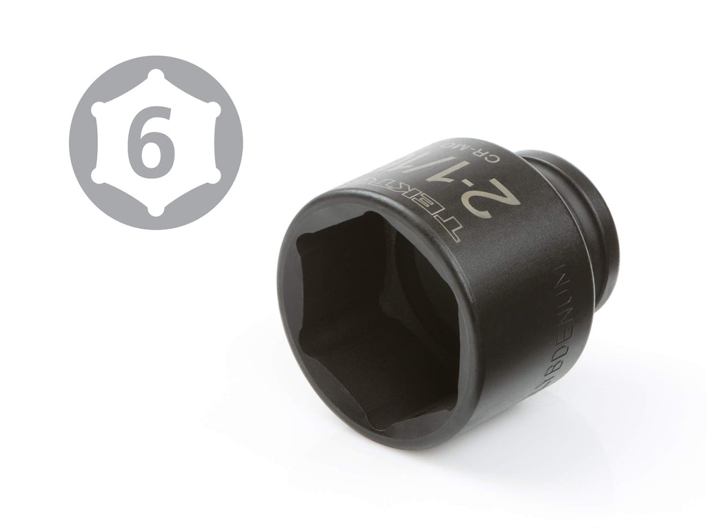 TEKTON 3/4 Inch Drive Deep 6-Point Impact Socket Set with Case, 7-Piece (13/16-1-1/2 in.) | 4890