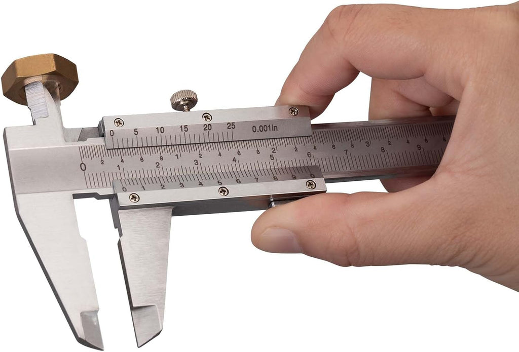 Spurtar Vernier Caliper Measuring Tool 6", 0-6Inch/0-150mm Manual Non Digital Calipers, 0.001"/0.02mm High Precision Durable Micrometer