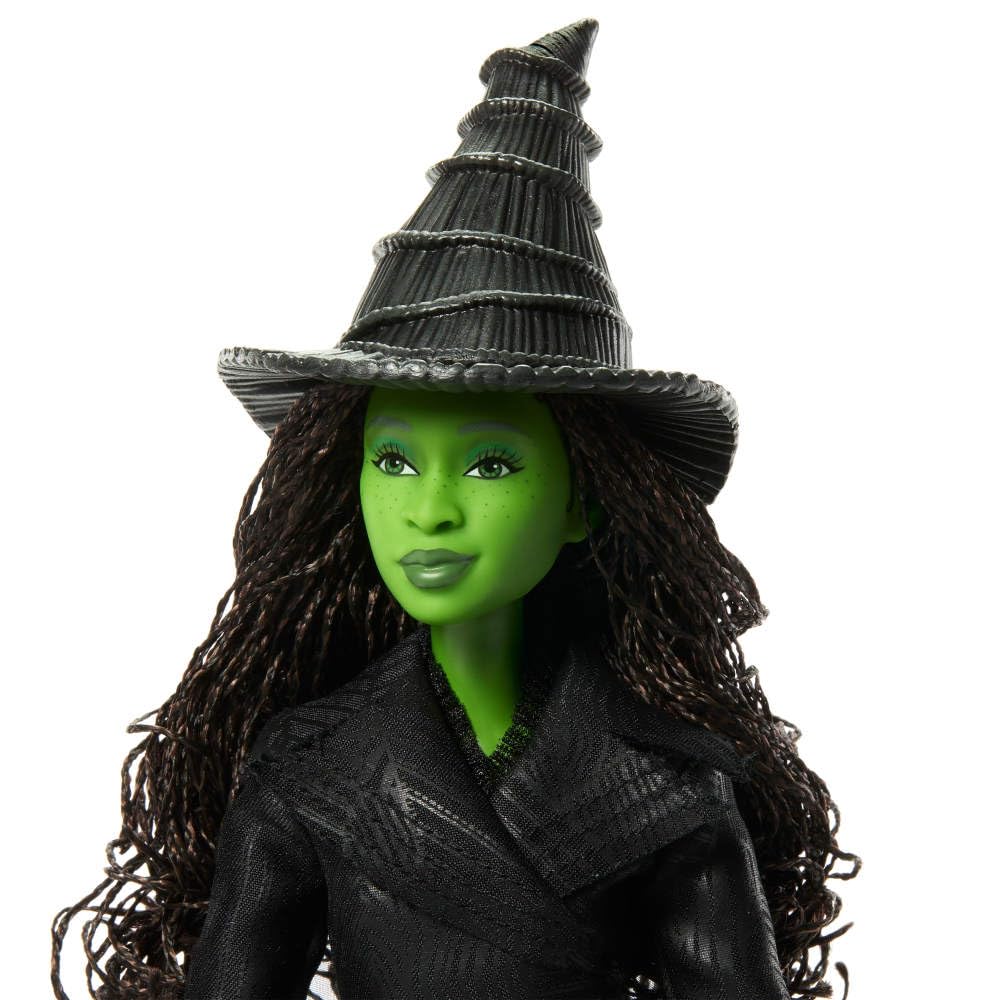 Mattel Universal Pictures Wicked: Muñeca de moda Elphaba For Good de lujo con atuendo extraíble y 4 accesorios, inspirada en la película