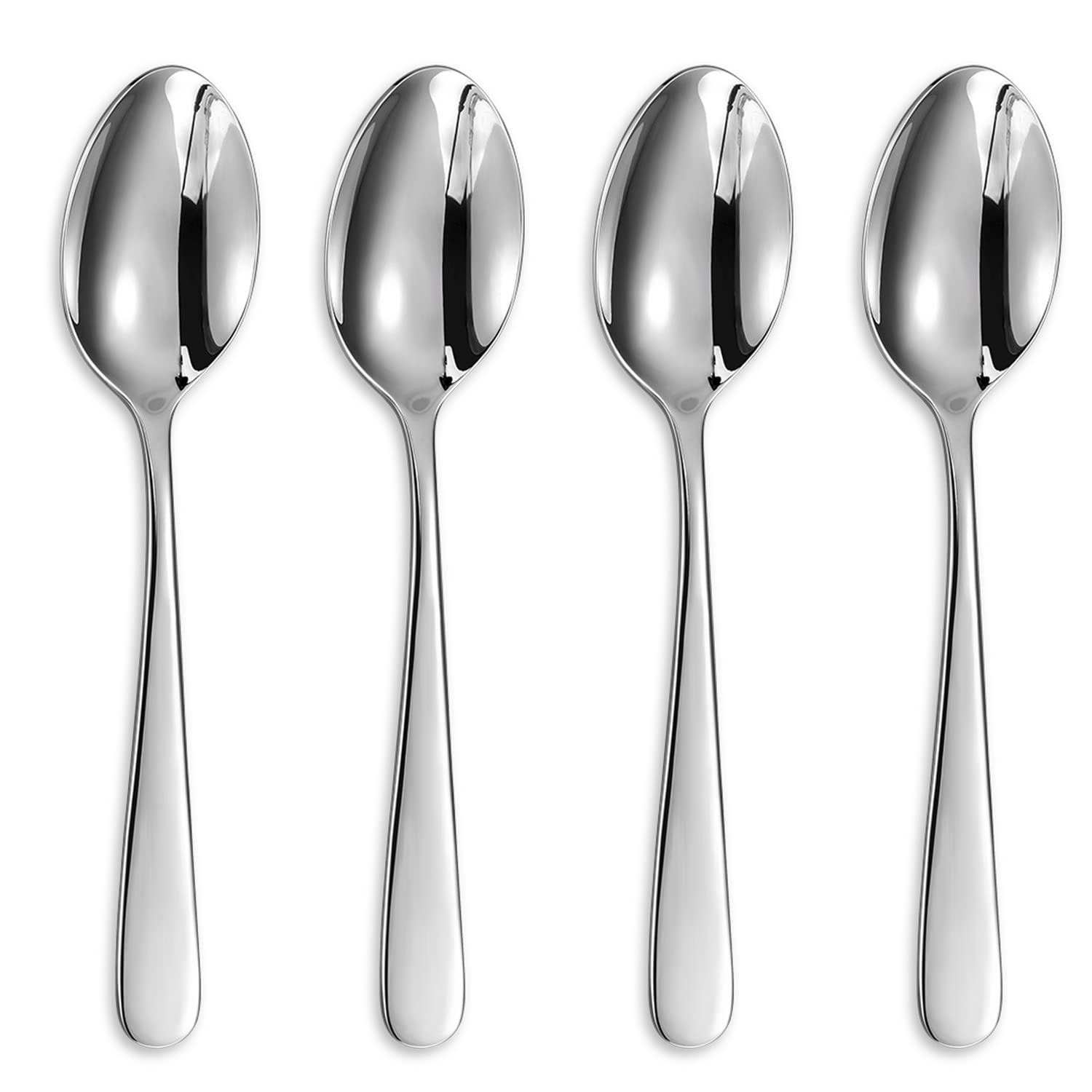 KEAWELL Premium Louise Spoons Set, Set of 4, 18/10 Stainless Steel, Exceptional mirror finish, Dishwasher Safe (5.6" Small Spoon)