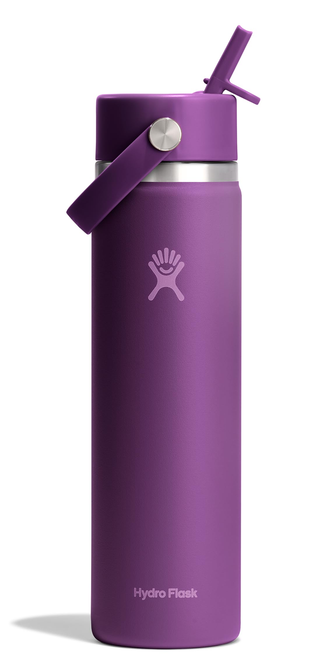 Hydro Flask Water Bottle - Insulated Stainless Steel - Wide Straw Lid, Non Spill, Leakproof in 24 Oz Forest Green Arc