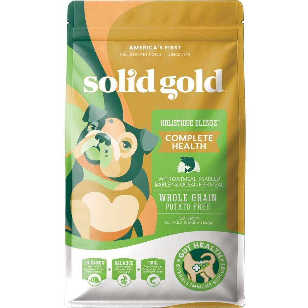 Solid Gold Toy & Small Breed Dry Dog Food Small Bites – Real Beef, Grain Free, Gluten Free, High Fiber Kibble with Probiotics for Gut Health & Digestion Support – Healthy Dog Food All Ages – 4LB