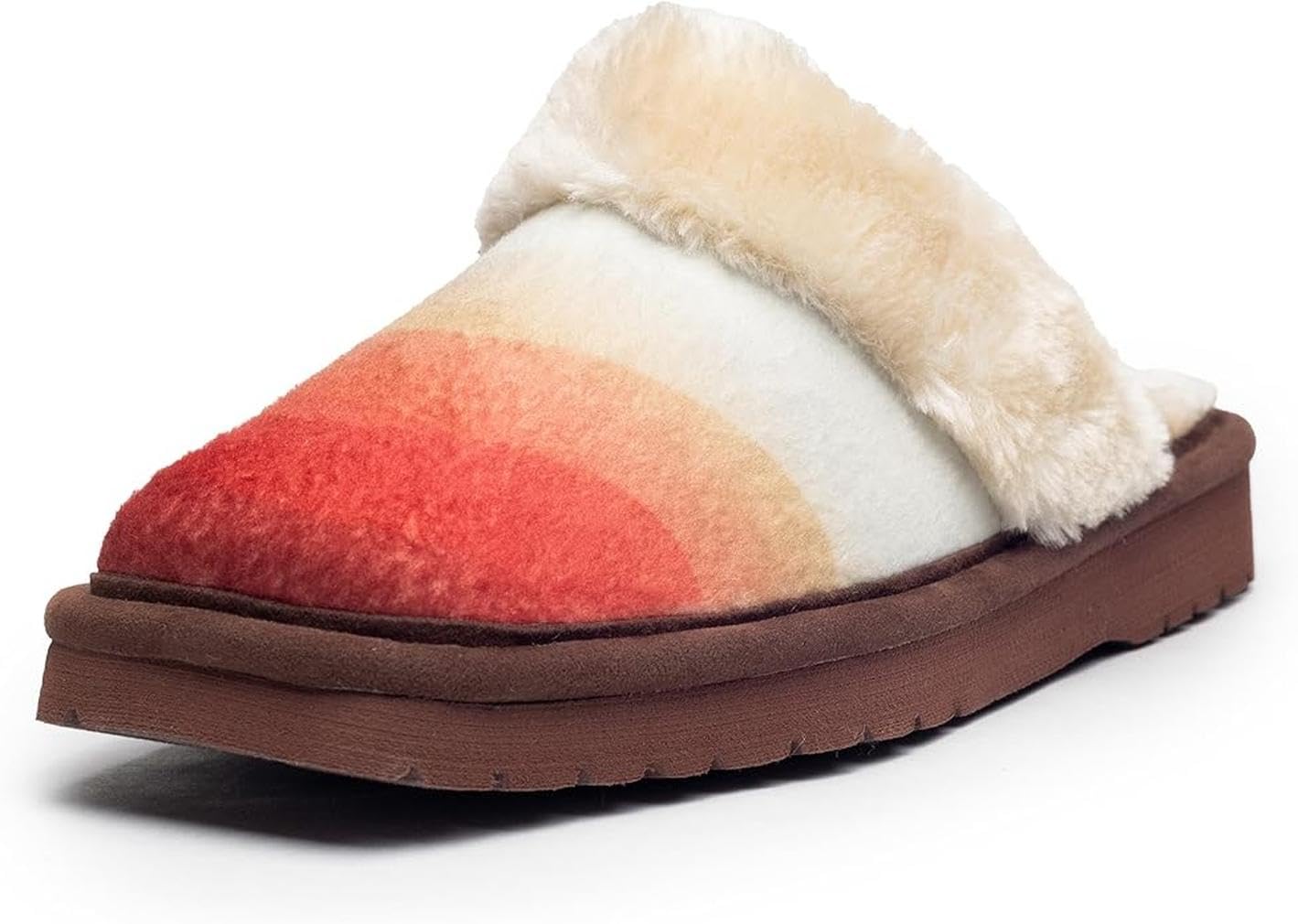 ARIAT Women's Jackie Square Toe Warm Soft Genuine Suede Leather Indoor Outdoor Slippers with Plush Collar