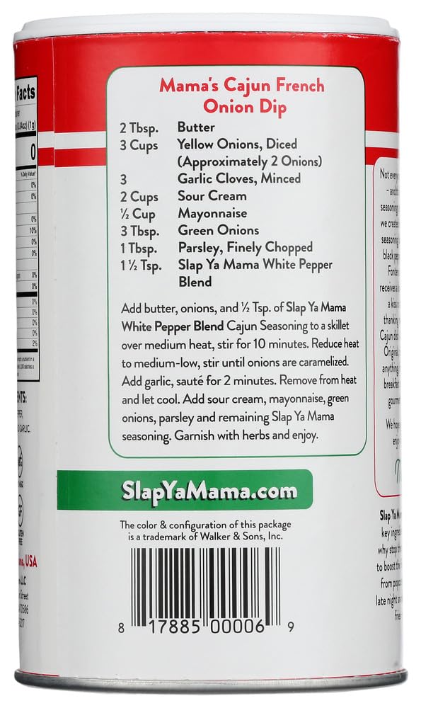 Slap Ya Mama Cajun Seasoning from Louisiana, Hot Blend, No MSG and Kosher, 8 Ounce Can