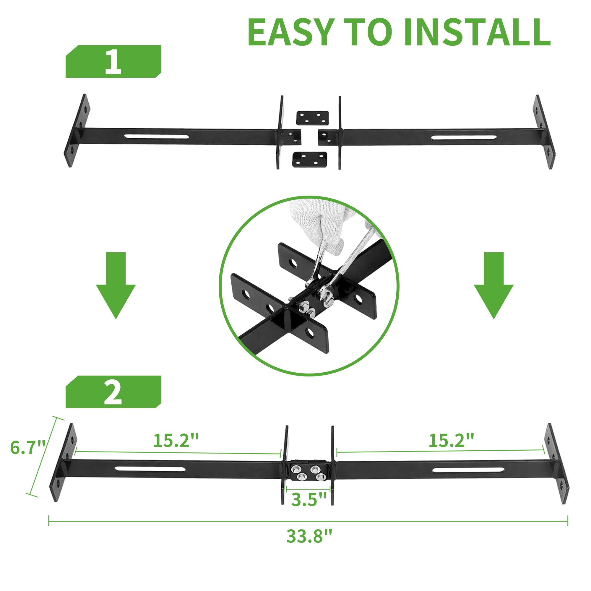 10L0L 4 Passenger (2+2) Golf Cart Seat Belt Kit for EZGO, Yamaha, Club Car, Fits Front Rear Seat, with Bracket
