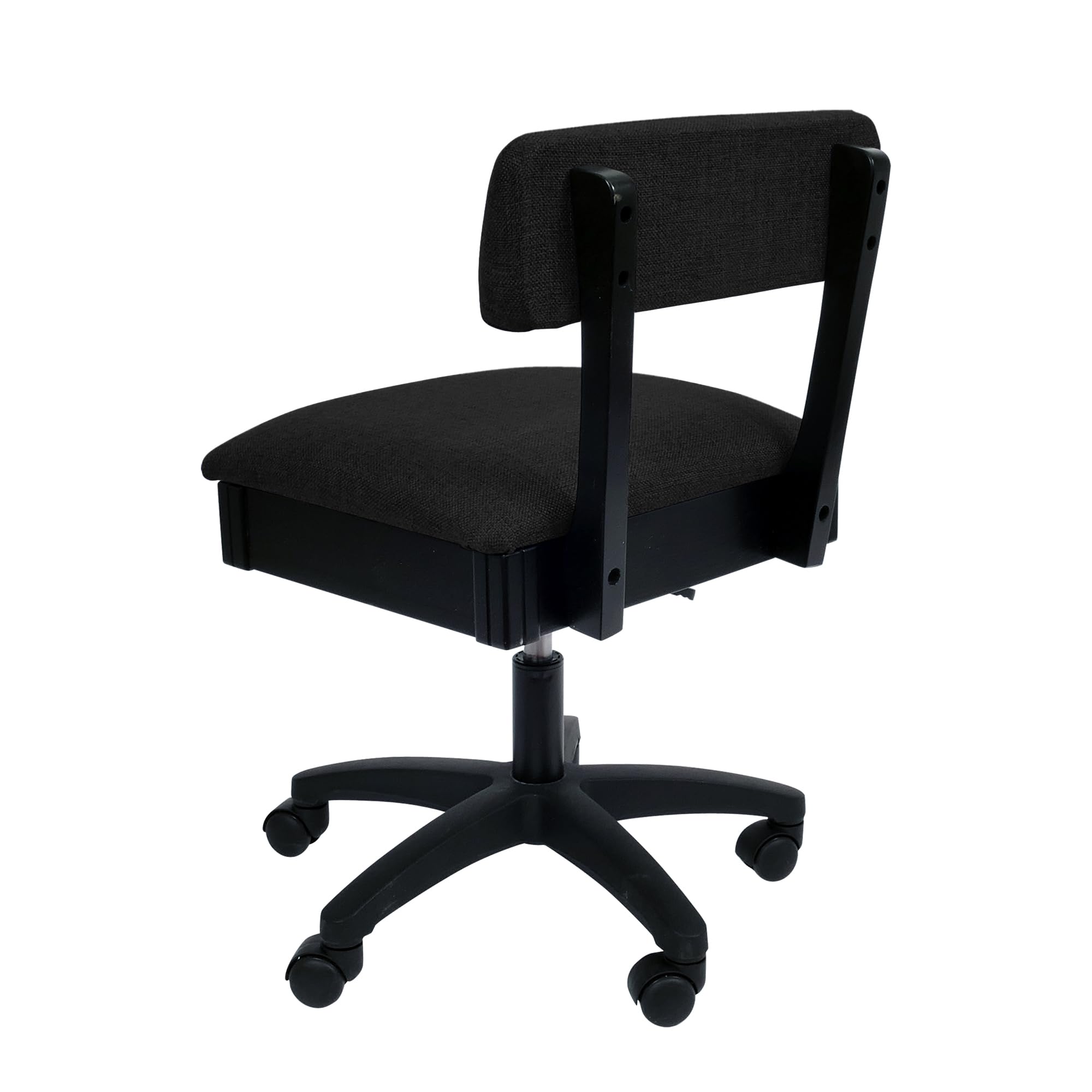 Arrow Sewing H8123 Adjustable Height Hydraulic Sewing and Craft Chair with Under Seat Storage and Solid Fabric, Lady Gray Fabric