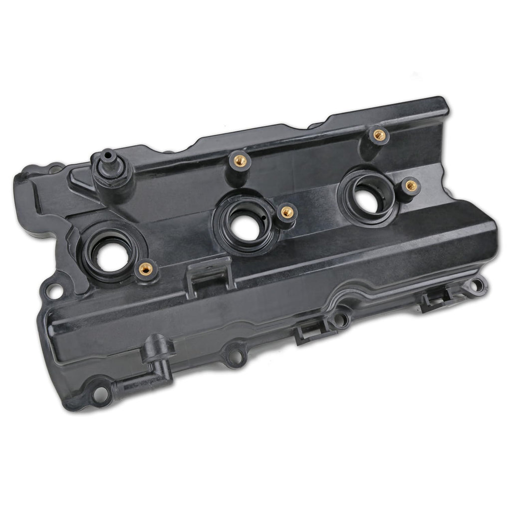 MITZONE Engine Valve Cover Set with Bolts & Oil Cap & Gaskets & Spark Plug Tube Seals & P CV Cover Compatible with 2003-2008 Nissan 350Z Infiniti FX35 G35 M35 VQ35DE 3.5L Part# 13264AM600 13264AM610