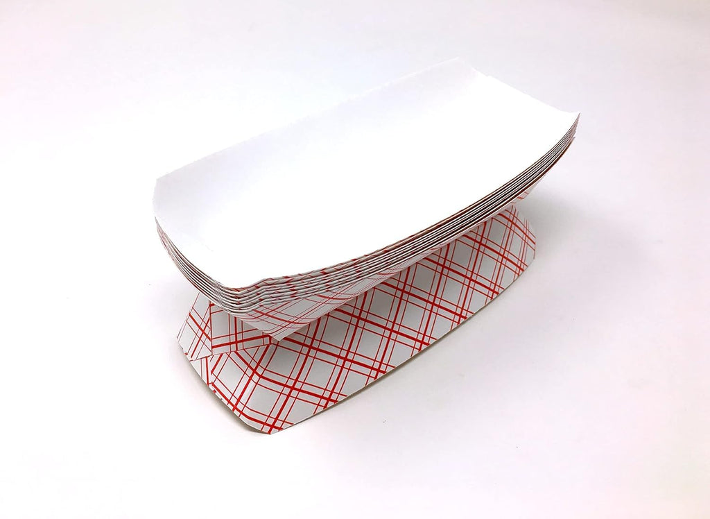 Mr Miracle 7 Inch Paper Hot Dog Tray in Kraft Paper. Pack of 25. Disposable, Recyclable and Fully Biodegradable. Made in USA