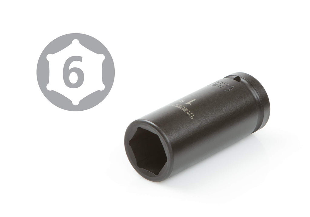 TEKTON 3/4 Inch Drive Deep 6-Point Impact Socket Set with Case, 7-Piece (13/16-1-1/2 in.) | 4890