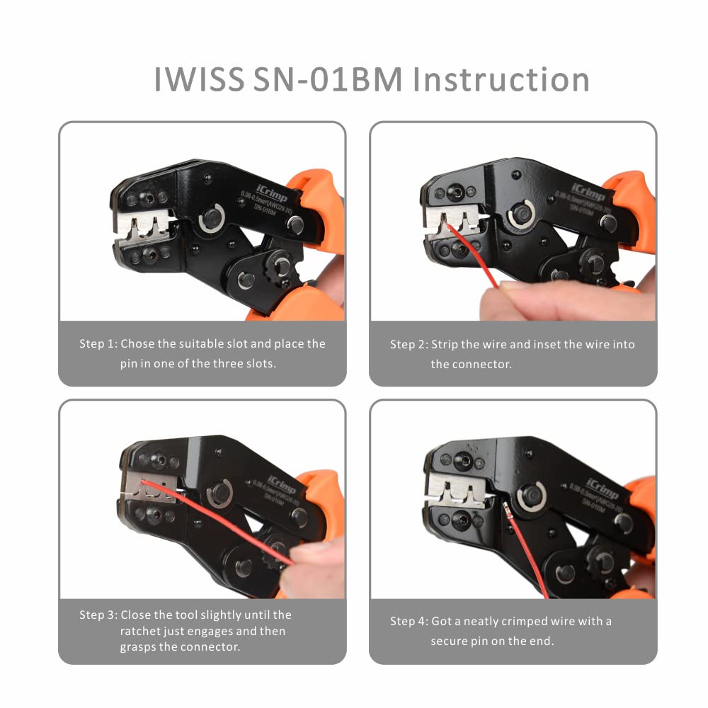 iCrimp IWS4 Solar PV Connector Crimping Tools for AWG14-10 (2.5/4/6mm²) Solar Panel PV Cable with Wire EDM Die