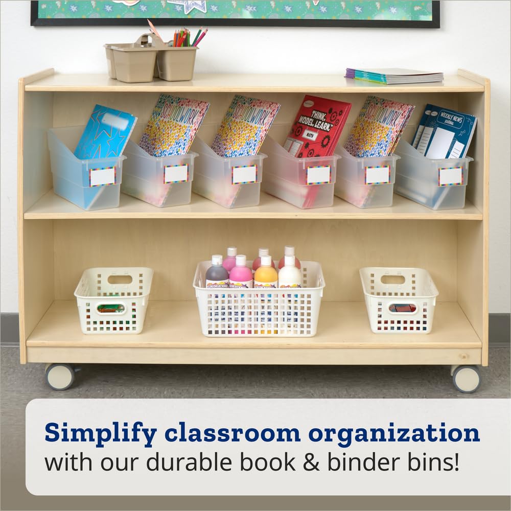 Really Good Stuff Durable Book & Binder Holders - 6 Pack - Black