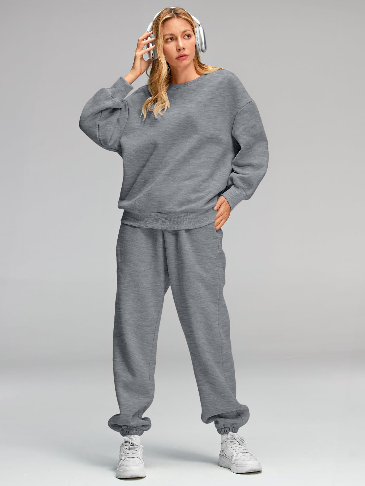 AUTOMET Womens 2 Piece Outfits Sweatsuit Lounge Sets Matching Sweat Set Pockets