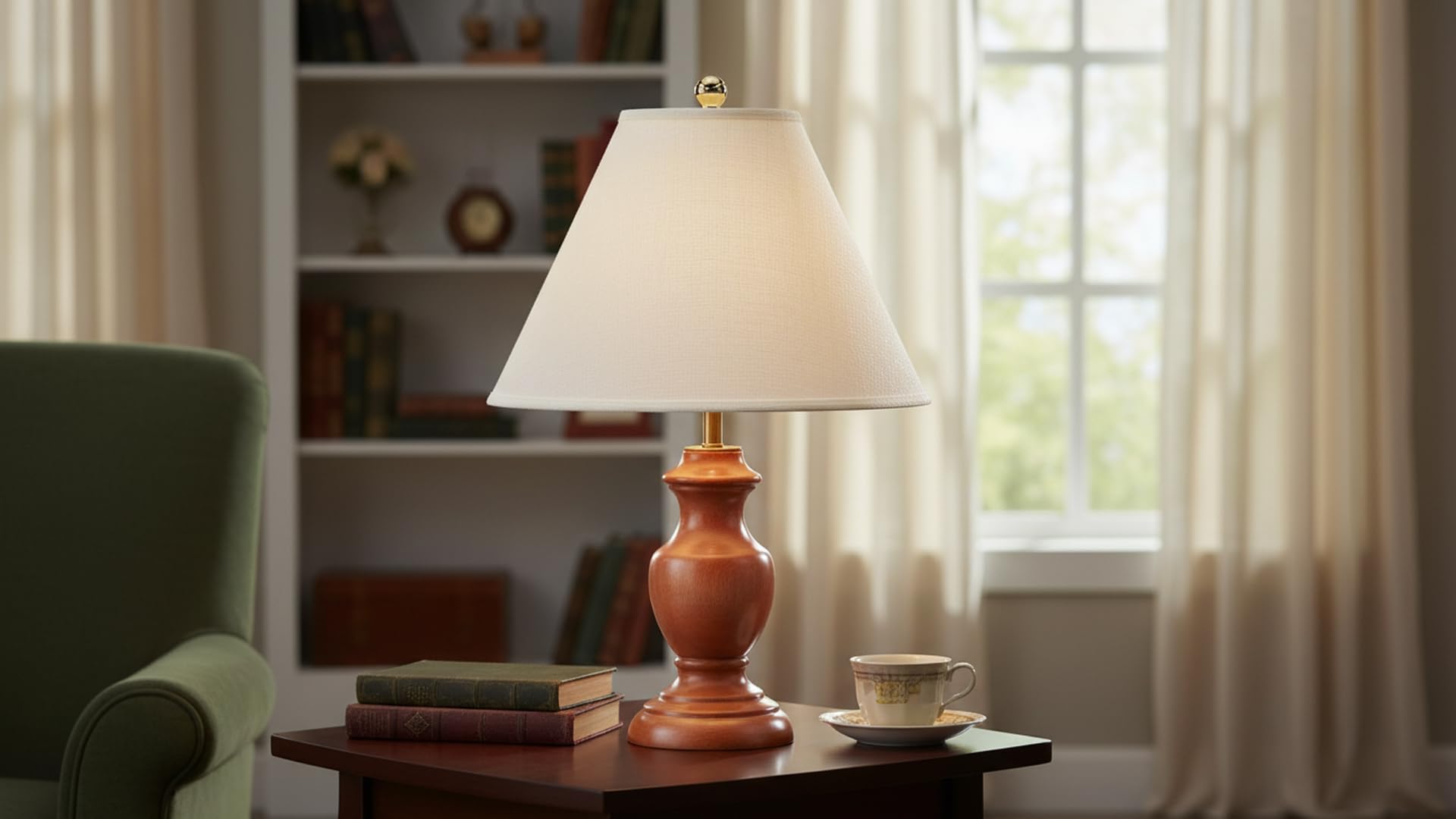 Aspen Creative 32083 Transitional Hardback Empire Shaped Spider Construction Lamp Shade in Brown, 18" wide (7" x 18" x 12 1/2")