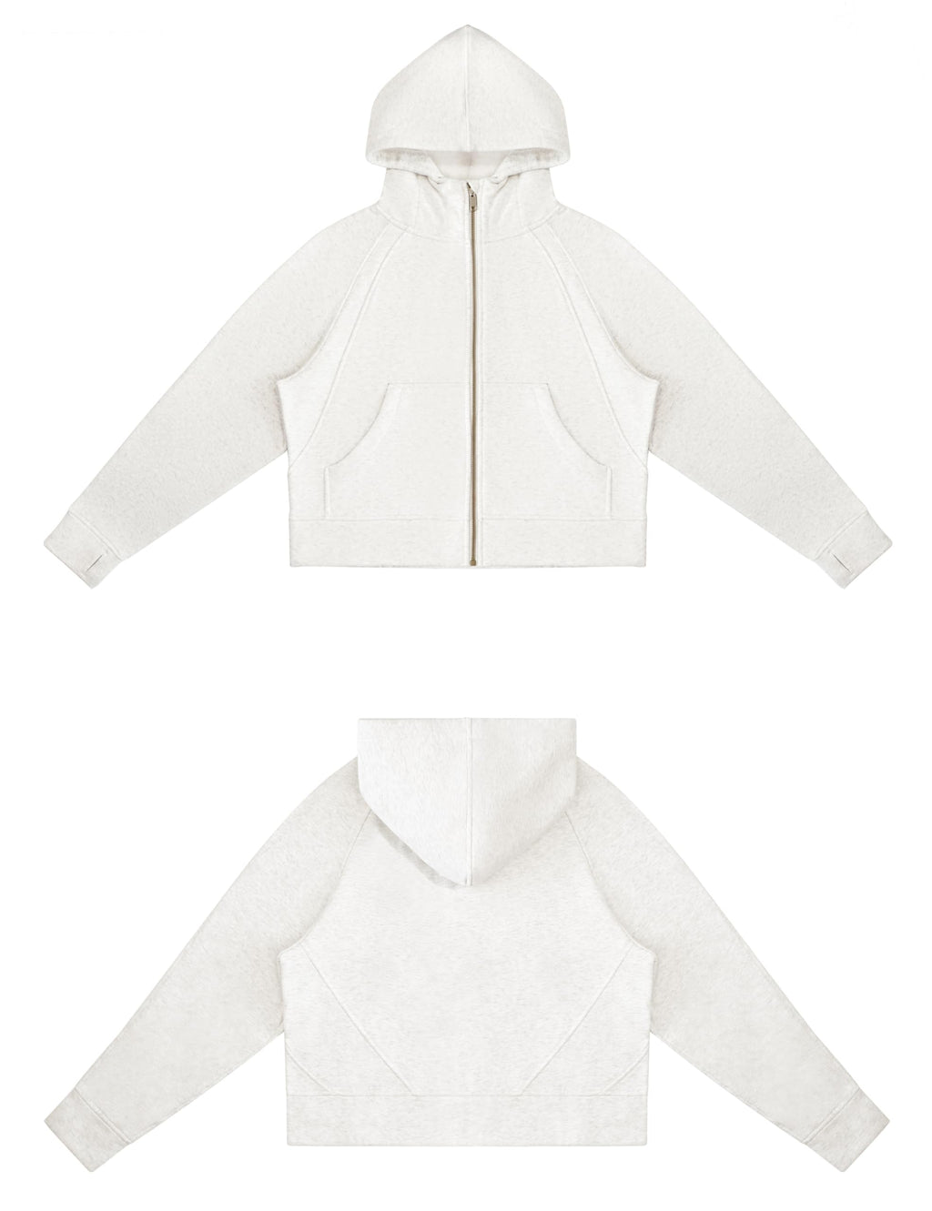 THE GYM PEOPLE Women's Full-Zip Up Hoodies Jacket Fleece Workout Crop Tops Sweatshirts with Pockets Thumb Hole
