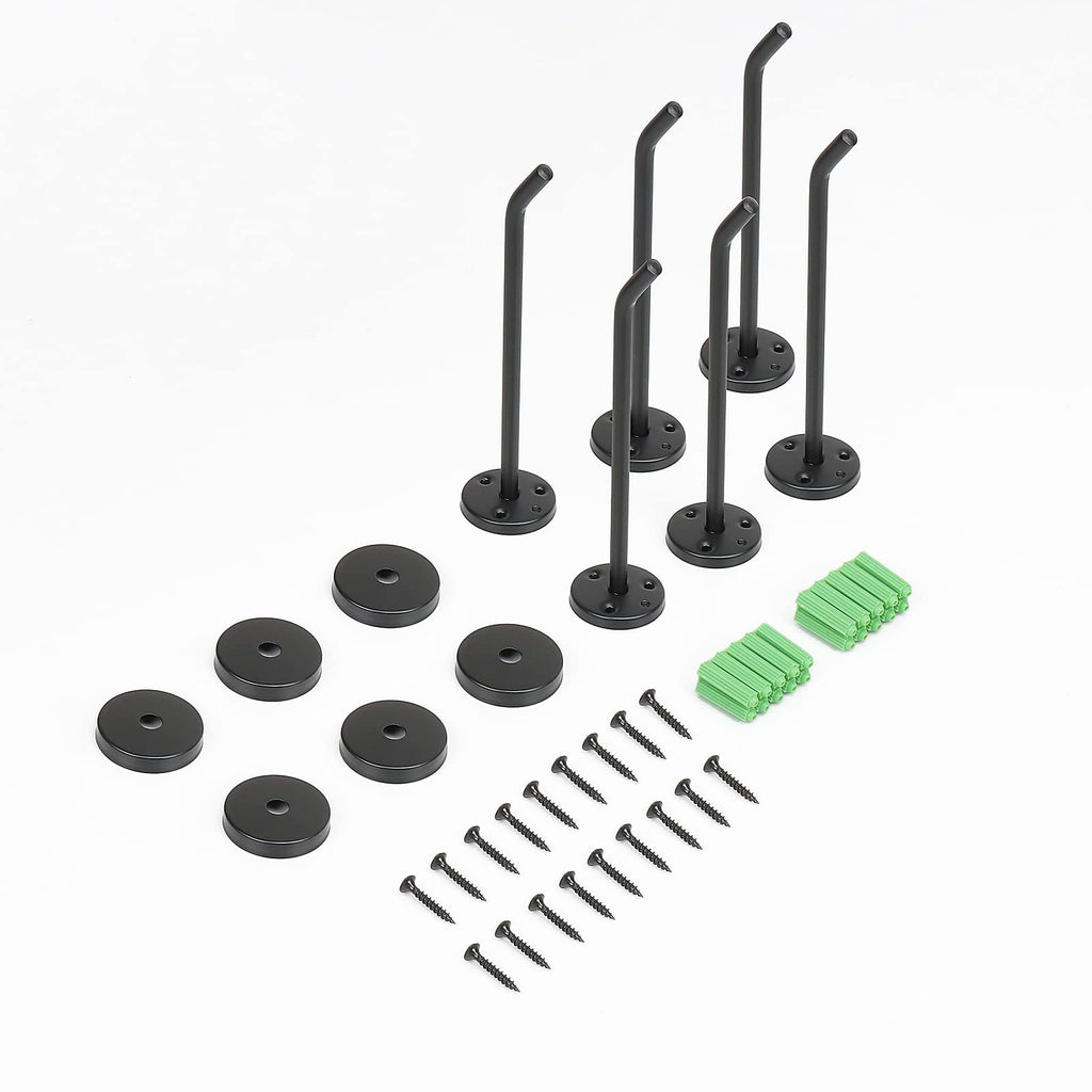 NearMoon Coat Hooks, Wall Mount Hooks for Hanging Hat Hurse Robe, 304 Stainless Steel Heavy Duty Towel Hangers for Bathroom Livingroom Kitchen-Ceiling Hook, 6 Pack (2 Inch, Brushed Nickel)