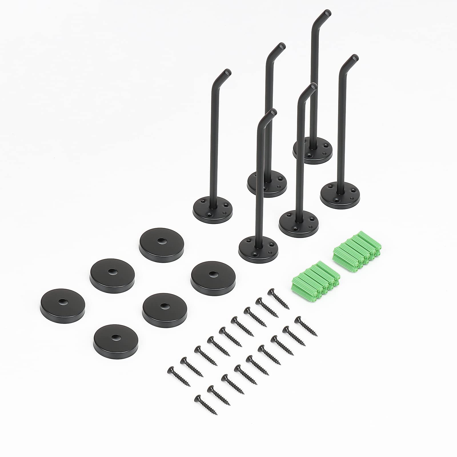 NearMoon Coat Hooks, Wall Mount Hooks for Hanging Hat Hurse Robe, 304 Stainless Steel Heavy Duty Towel Hangers for Bathroom Livingroom Kitchen-Ceiling Hook, 6 Pack (2 Inch, Brushed Nickel)