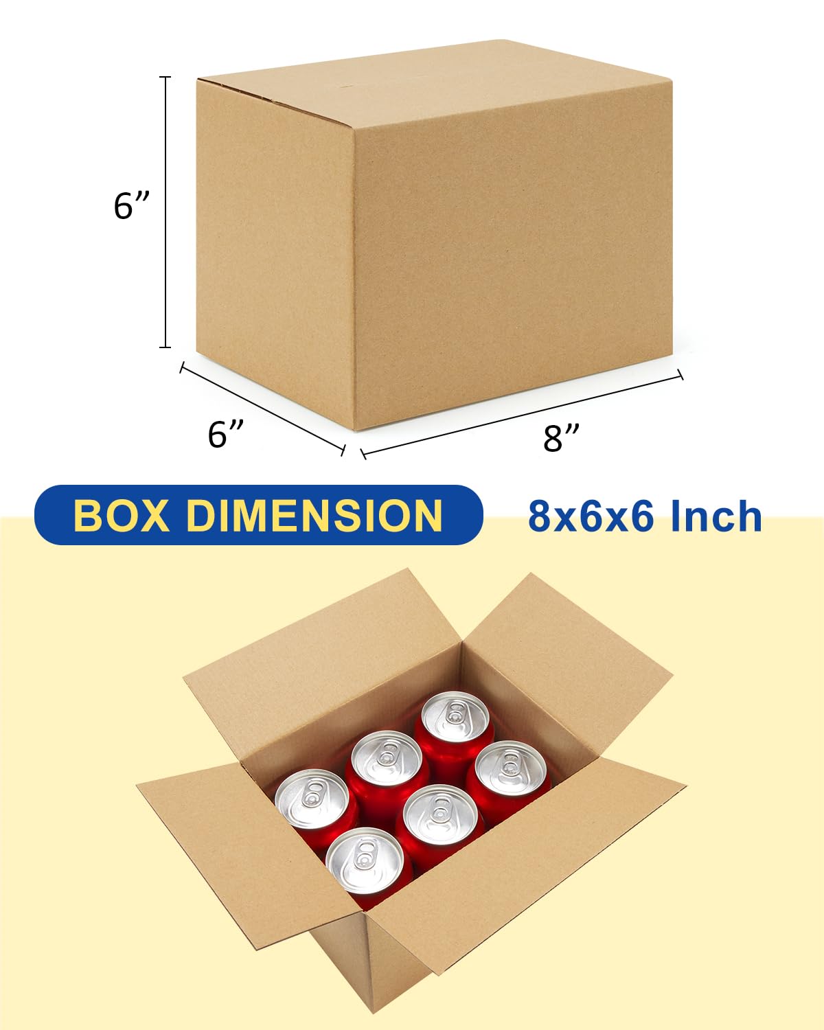 40-Pack-Small-Shipping-Boxes-6x4x4, Corrugated-Cardboard-Boxes-for-Packaging-Small-Business, Brown-Boxes-Mailers