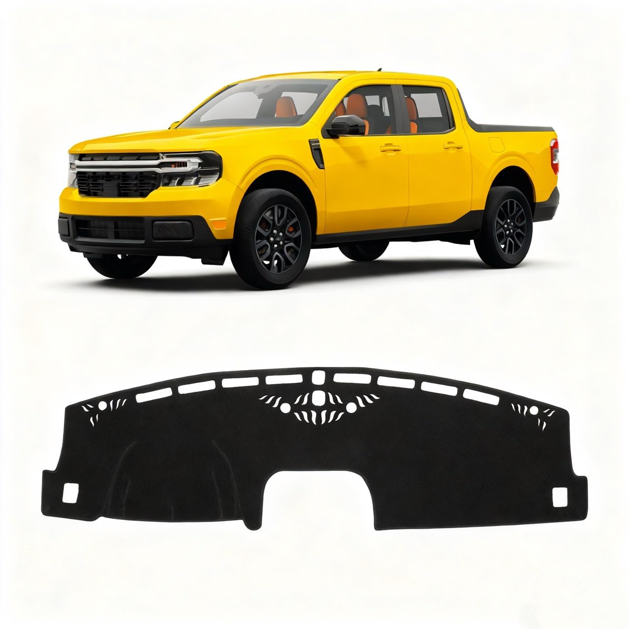 KUST Black Dash Cover for Ford Ranger 1995-2011/Ford Explorer 1995-2001/Mazda B2300 B2500 B3000 B4000 1995-2008/Mercury Mountaineer 1997-2001 Polyester Dashboard Cover Accessories for Ranger