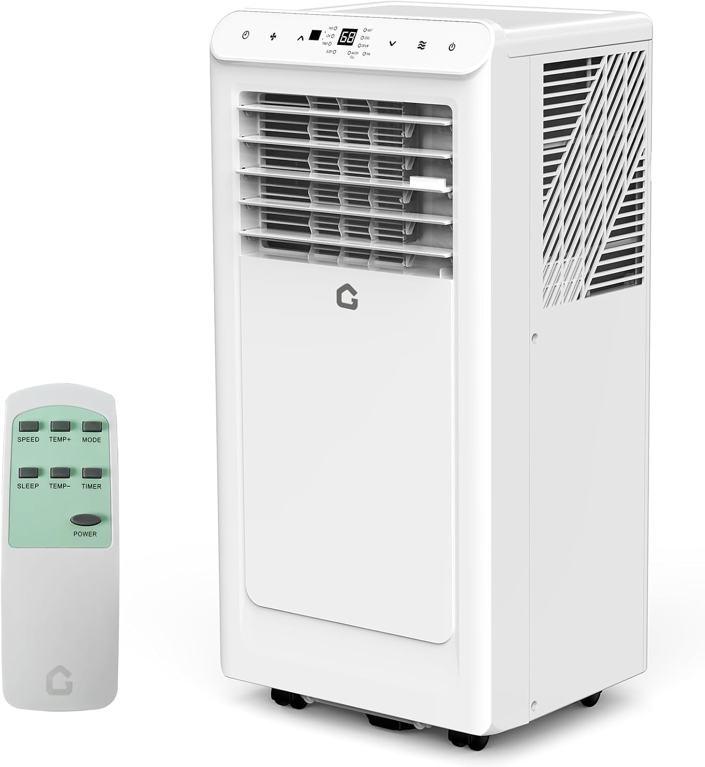 10,000 BTU Portable Air Conditioner - Portable AC Unit for Bedroom up to 450 Sq. Ft, Cooling, Fan & Dehumidifier, Floor Standing Air Conditioner, 24H Timer, Window Kit Included, Black&Grey Top Cover