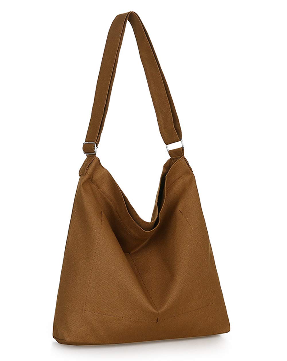Covelin Women's Retro Large Size Canvas Shoulder Bag Hobo Crossbody Handbag Casual Tote