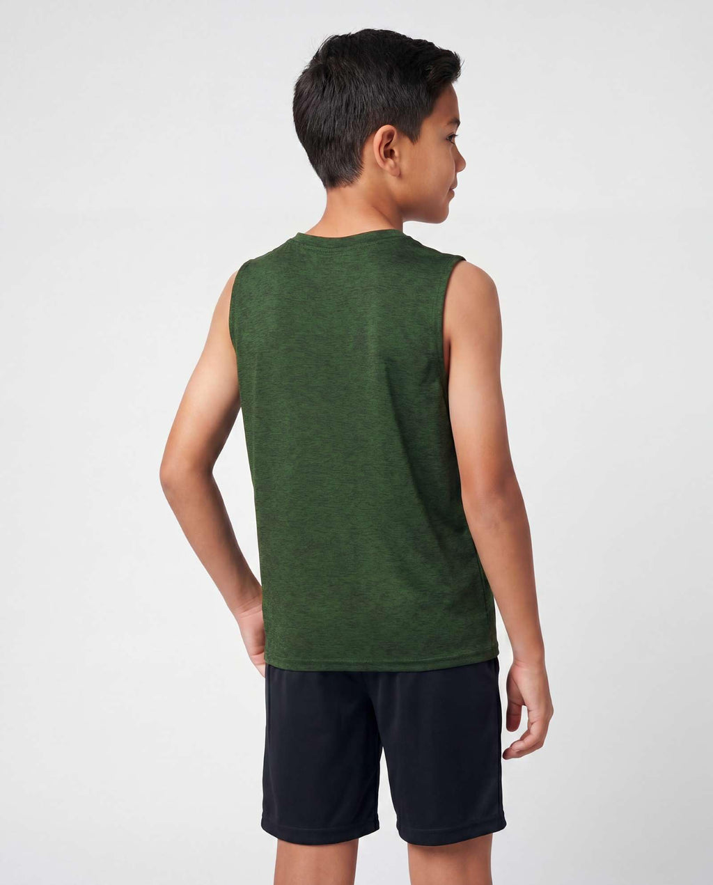 Real Essentials 5 Pack: Boys Dry-Fit Active Athletic Performance Tank Top