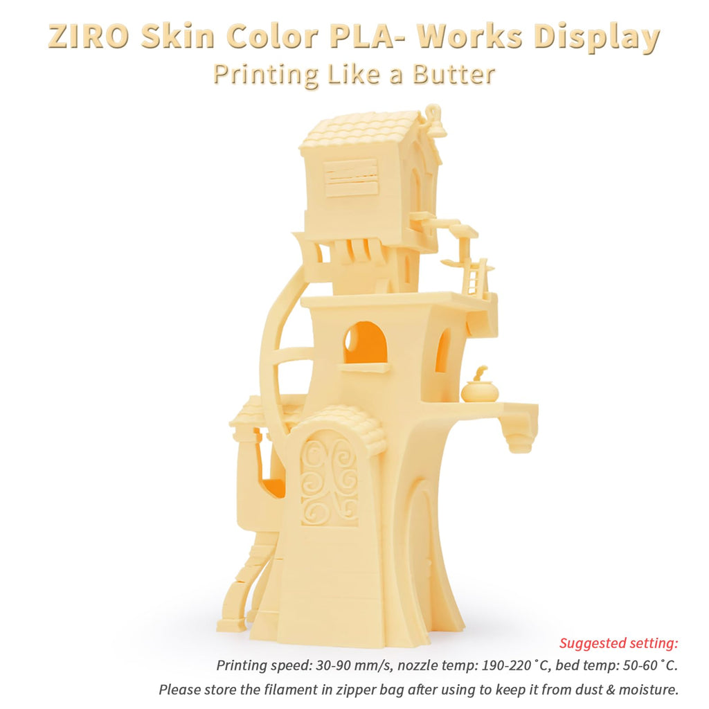 ZIRO 3D Printer Filament, PLA Filament 1.75mm, Black pla 1KG(2.2lbs), Dimensional Accuracy +/- 0.03mm, Fits Most FDM Printer AMS System,3D Printing Filament Spool Black (Plastic Reel)