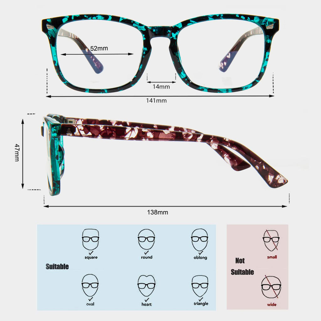 MAXJULI Blue Light Blocking Glasses,Computer Reading/Gaming/TV/Phones Glasses for Women Men(Transparent)