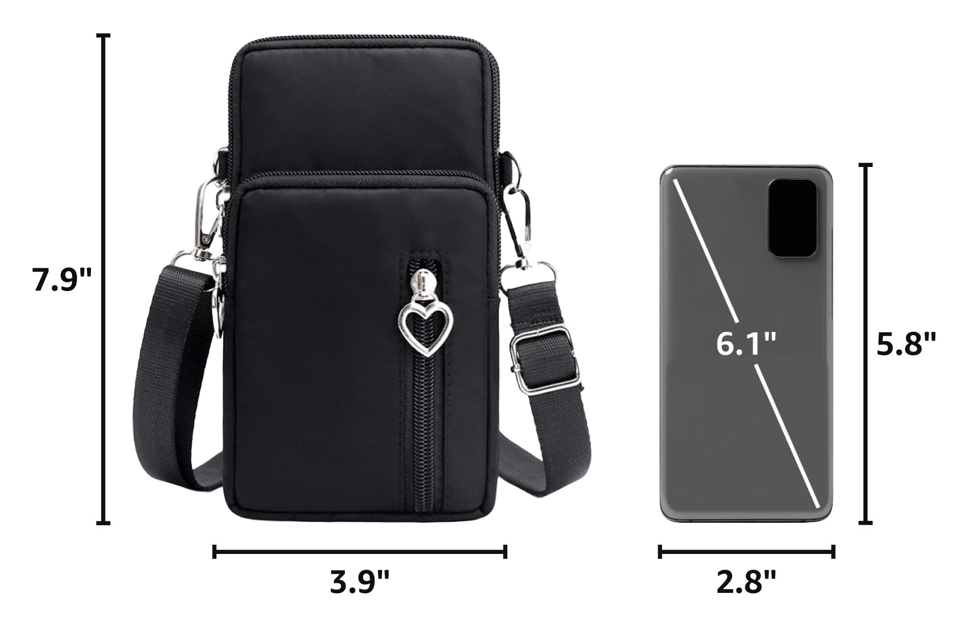 VINAIDA Small Crossbody Wallet Phone Bag Women Mini Crossbody Purse Cell Phone Shoulder Bag Mini Wallet Over Shoulder Strap
