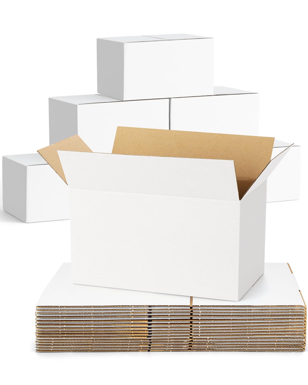 40-Pack-Small-Shipping-Boxes-6x4x4, Corrugated-Cardboard-Boxes-for-Packaging-Small-Business, Brown-Boxes-Mailers