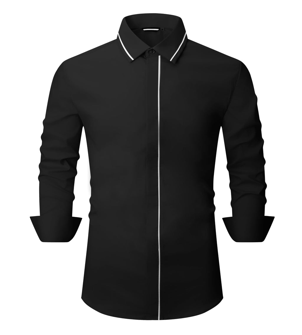 Alex Vando Mens Dress Shirt Wrinkle Free Regular Fit 4-Way Stretch Button Down Shirts