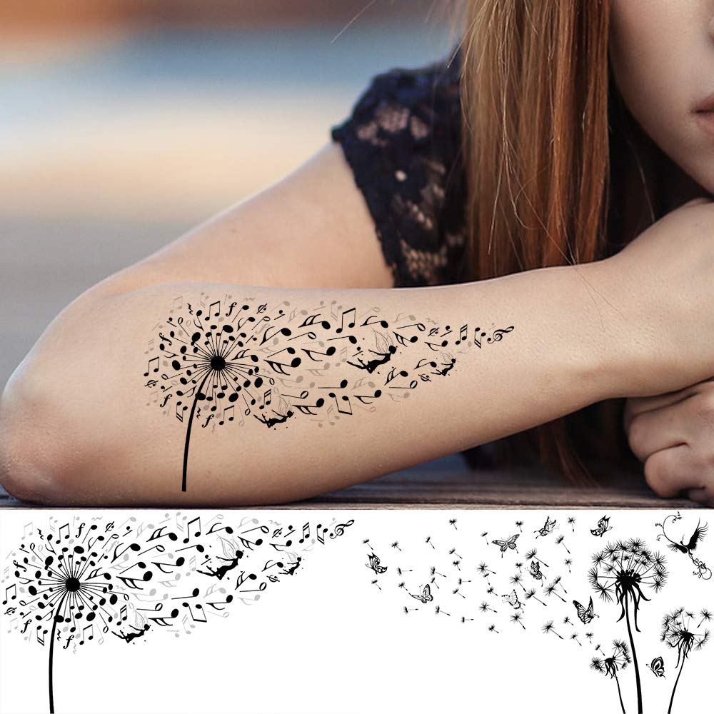 EGMBGM 52 Sheets Tiny Small Temporary Tattoos For Kids Boys Girls, Tribal Animals Butterfly Anchor Compass Tattoo Stickers For Men Women, 3D Cute Flower Fake Face Tatoo Kits Sets For Neck Arm Hands