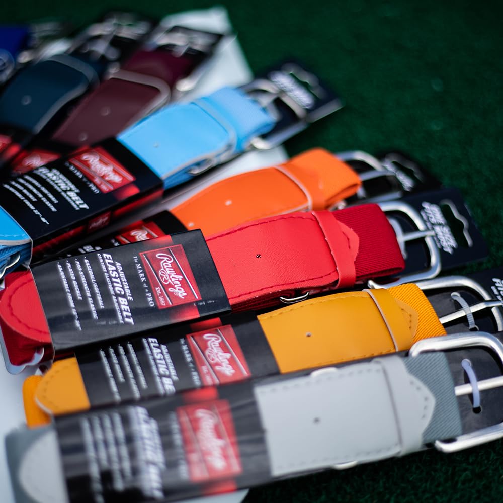 Rawlings | Elastic Game Day Belt | Baseball/Softball | Adult/Youth | Multiple Colors