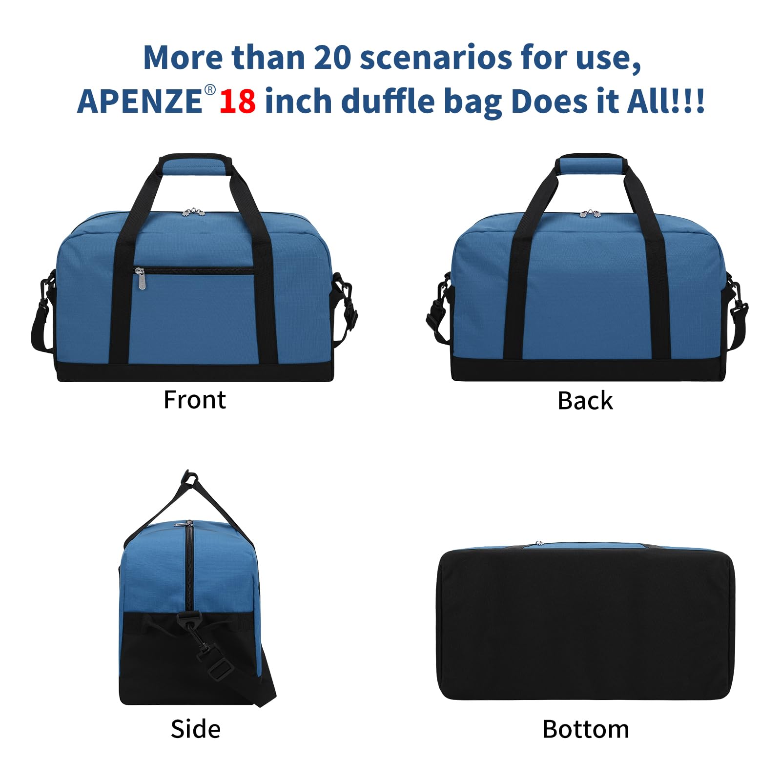 Apenze Small Gym Bag Carry On Bag - 12 in Mini Duffle Bag Lightweight for Overnight Travel(Camouflage)