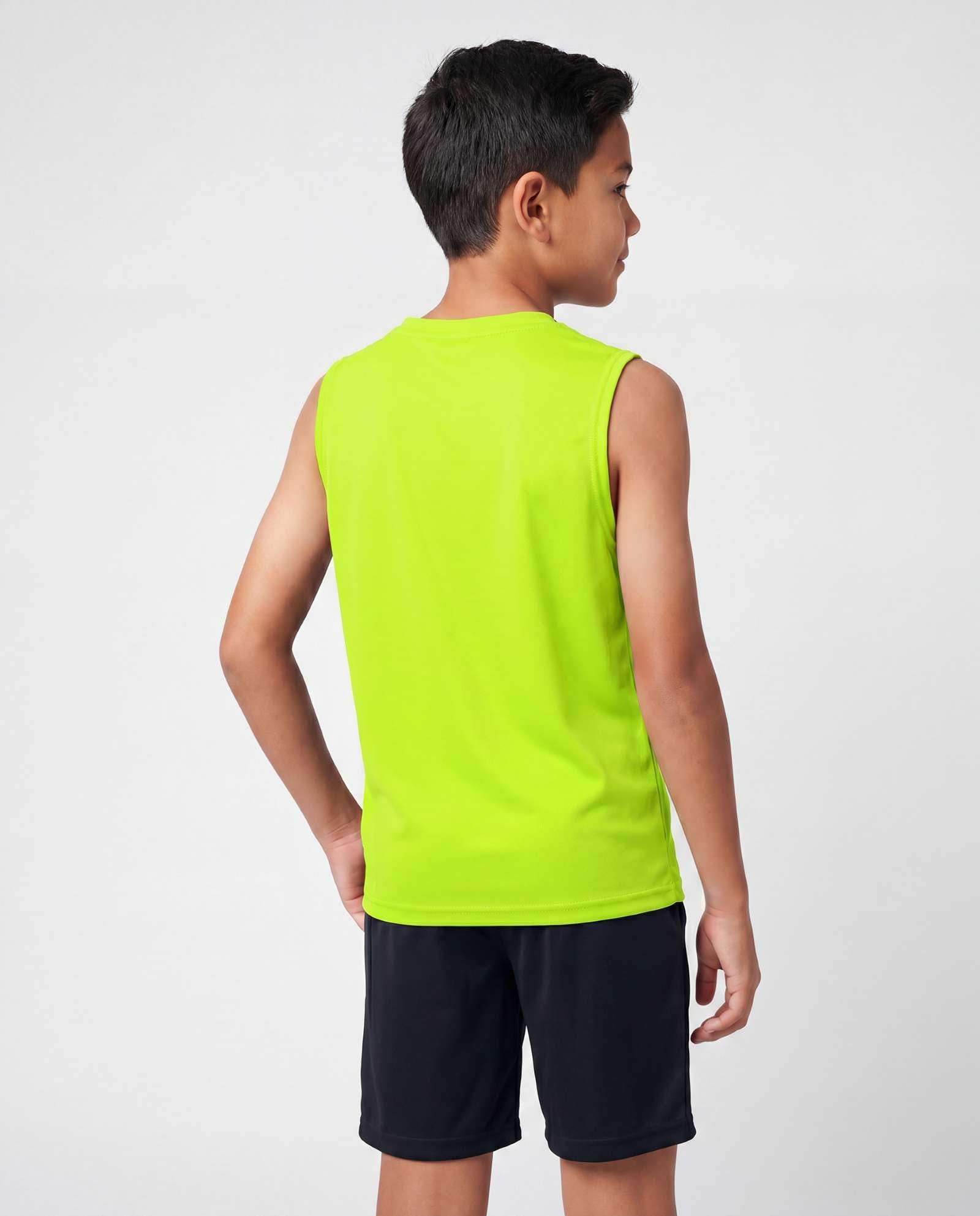 Real Essentials 5 Pack: Boys Dry-Fit Active Athletic Performance Tank Top