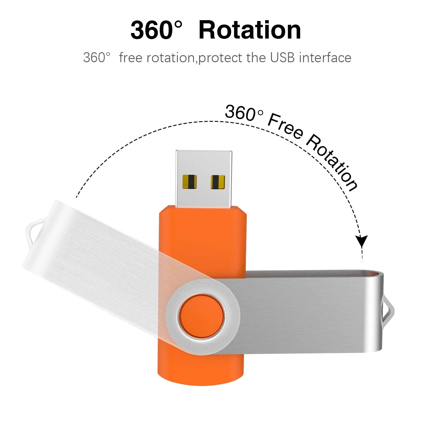 KOOTION 10 X 1GB USB Flash Drive 1gb Flash Drive Swivel Thumb Drive Memory Stick Keychain Design Blue