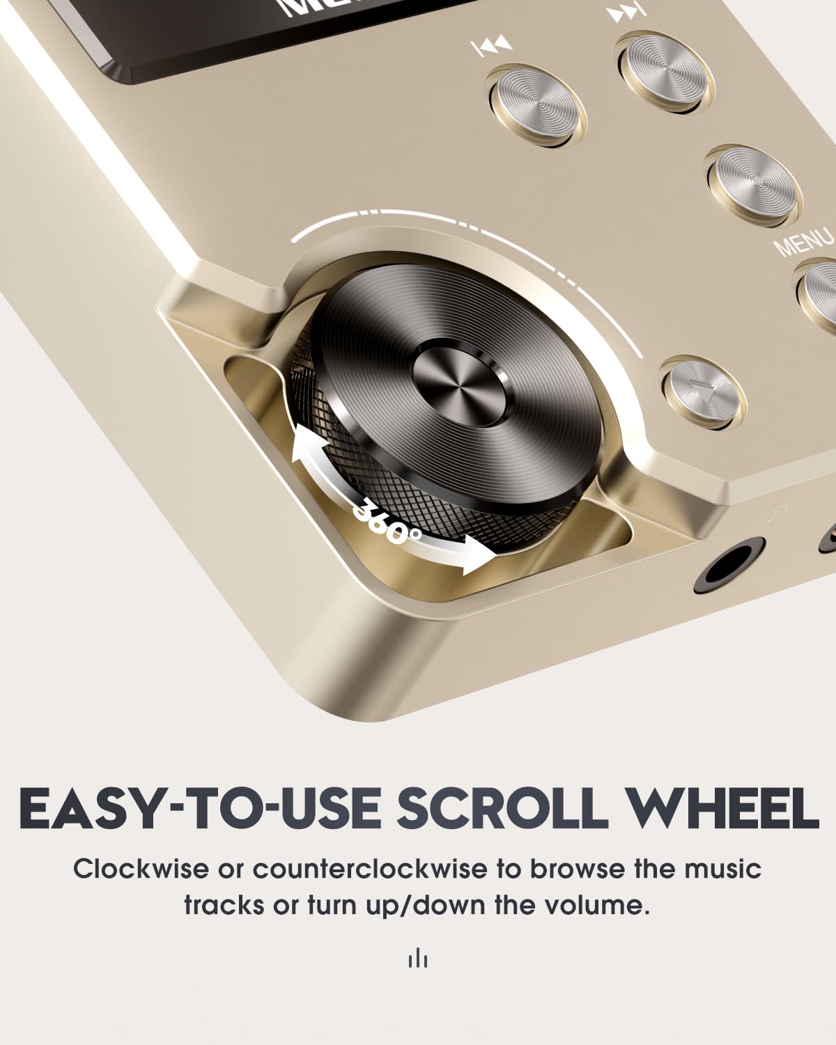 MECHEN M30 HiFi MP3 Player, Lossless DSD High Resolution Digital Audio Music Player, High-Res Portable Audio Player with 64GB Memory Card (Gold)