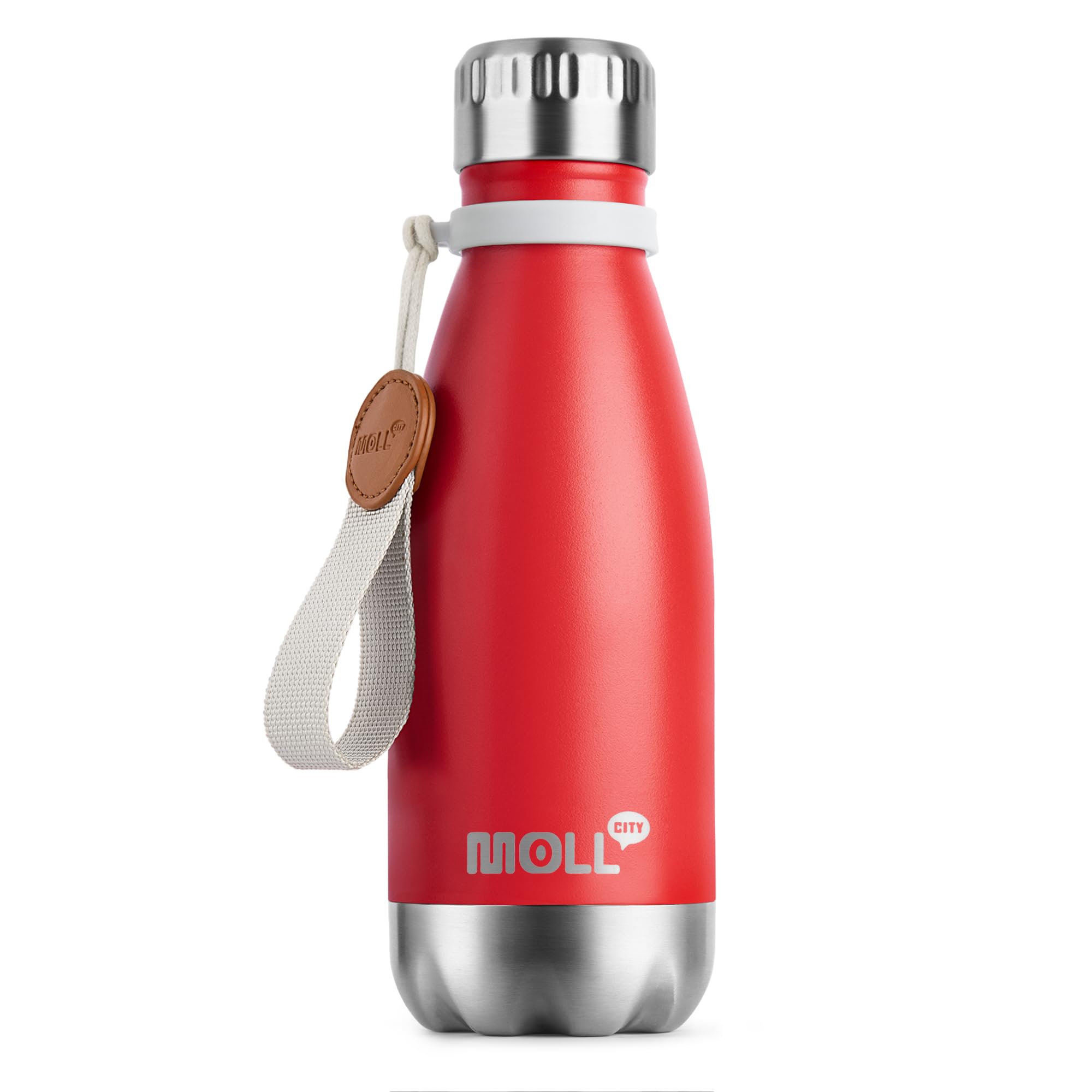 9 oz Water Bottle for Kids-Small Stainless Steel Water Bottle for School Vacuum Insulated Metal Leak Proof Cola Shape Water Flask for Boys Girls(Baby Blue)
