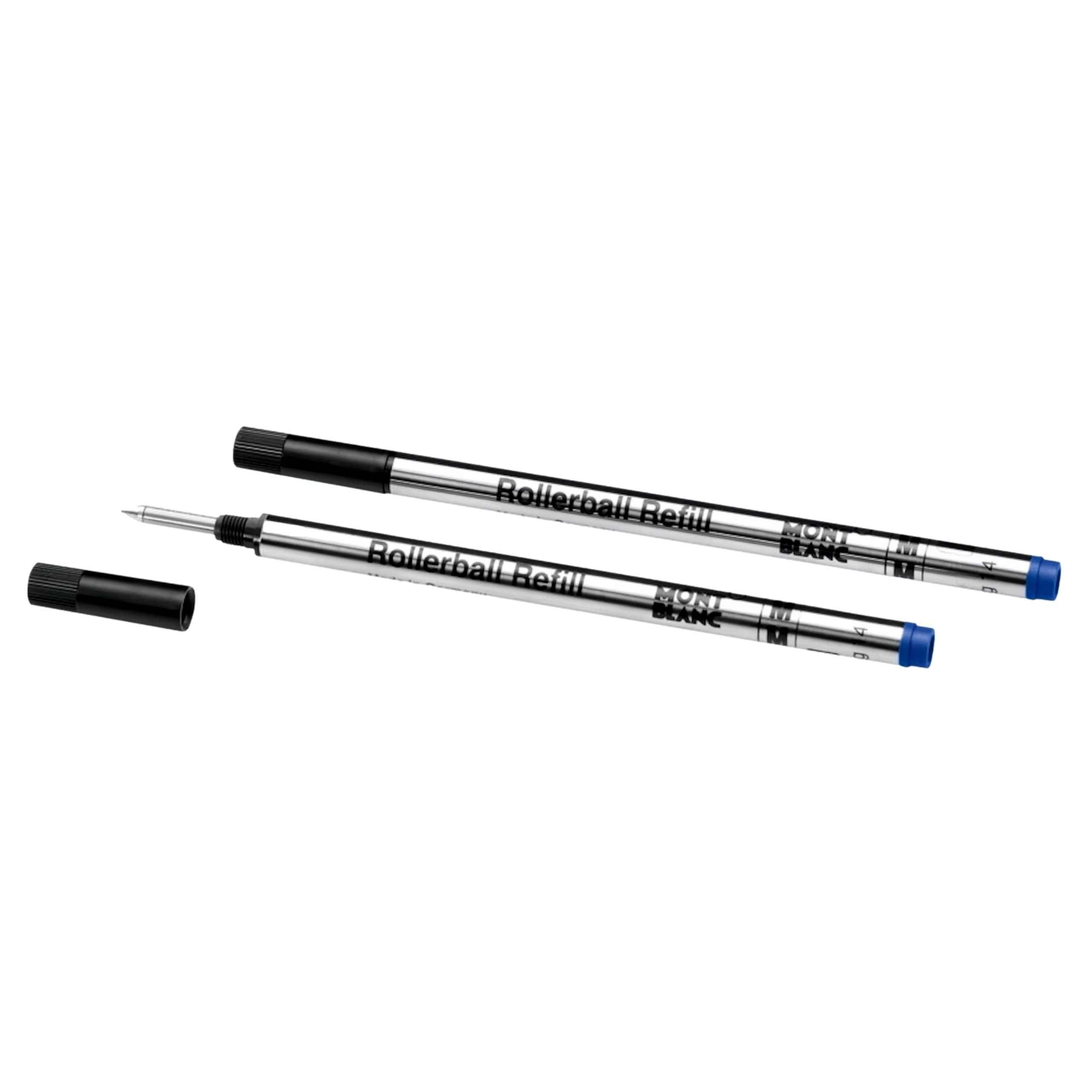 Montblanc Rollerball Refills (M) Mystery Black 105158 – Quick-Drying Pen Refills for Montblanc Rollerball and Fineliner Pens – 2 x Black Pen Cartridges