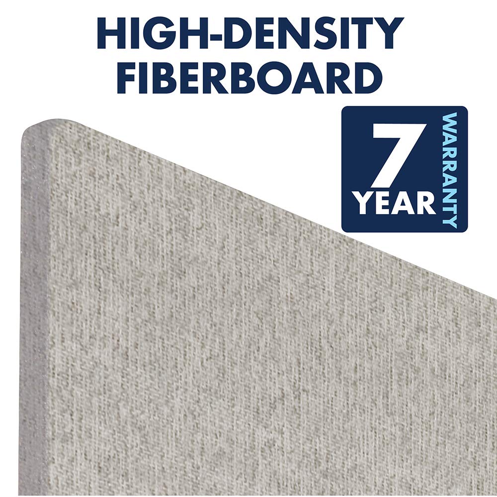 Quartet Bulletin Board 48"W x 36"H Fabric Cork Board Alternative for Office School or Home Décor, Black (7684BK)