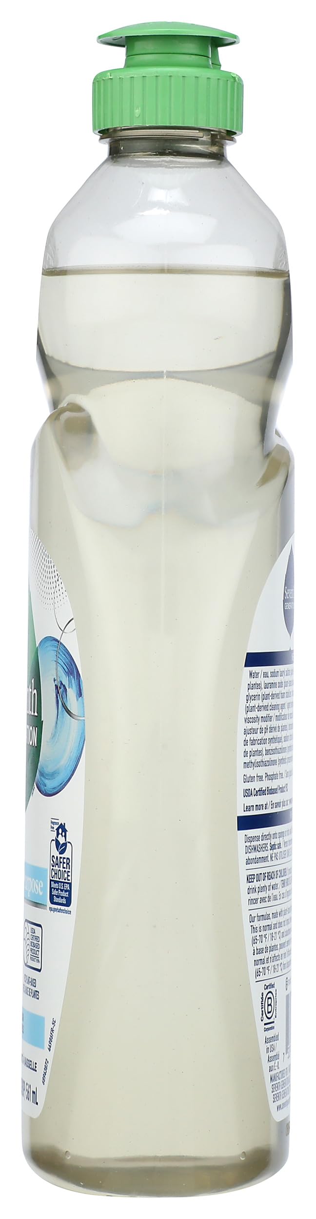Seventh Generation Dish Liquid Soap Clementine Zest Lemongrass Dishwashing Soap Liquid Soap 19 oz