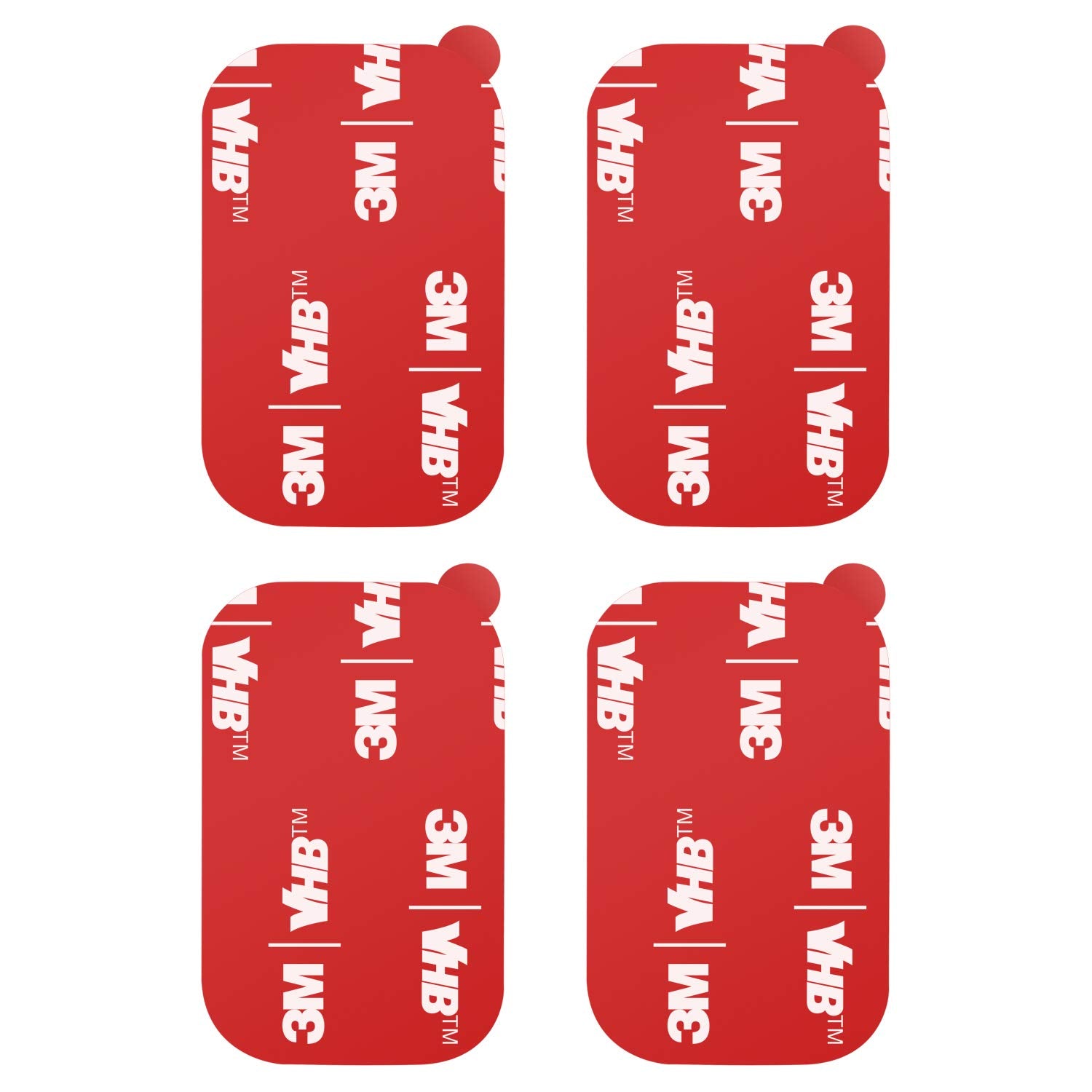 APPS2Car 3M VHB Adhesive Pads Replacement Tape, 4-Pack Double-Sided Mounting Pads for Magnetic Car Phone Mount, Sticky Sticker Tapes for Dashboard & Windshield Mounts - Grey