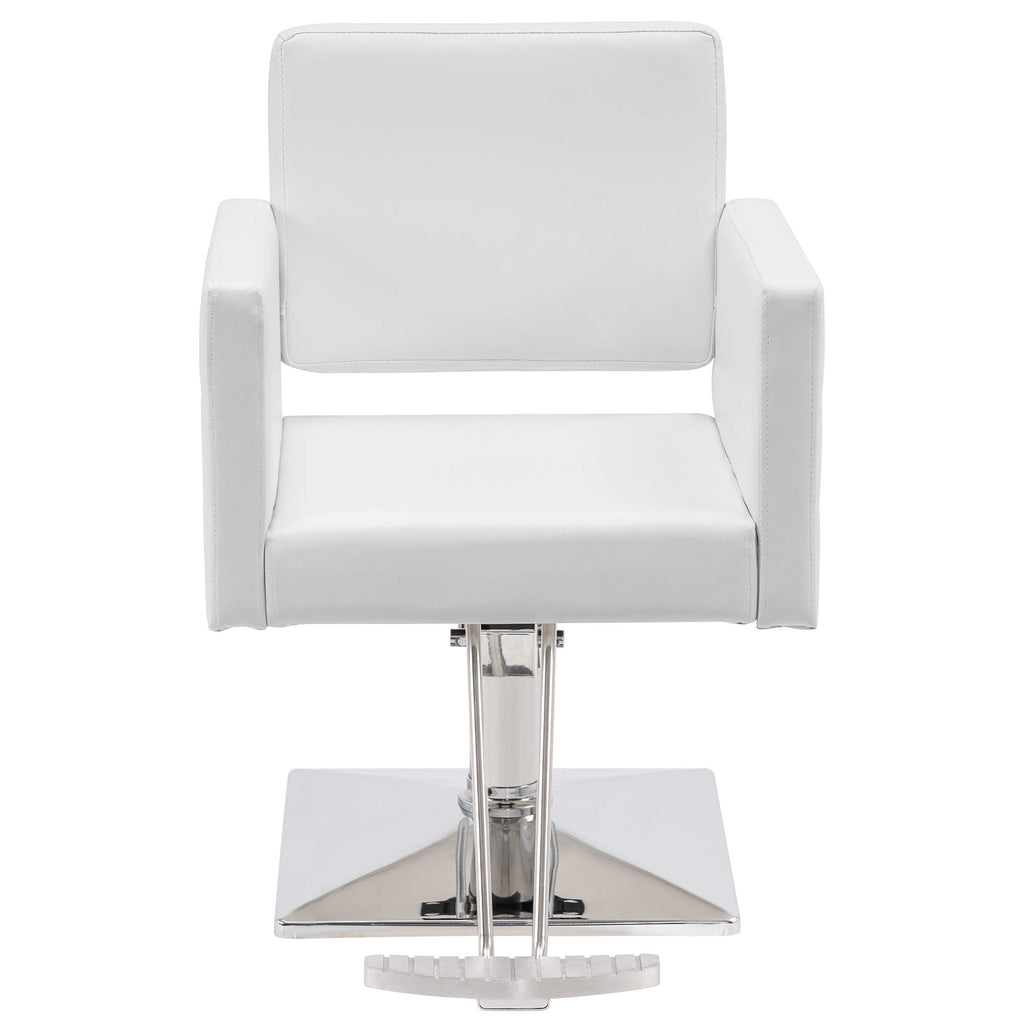 BarberPub Salon Chair for Hair Stylist, Hydraulic Stylist Chair, Adjustable Height, PVC Leather, 360 Degrees Swivel, Barbershop, Home Salon, Adult 8821 (Black)