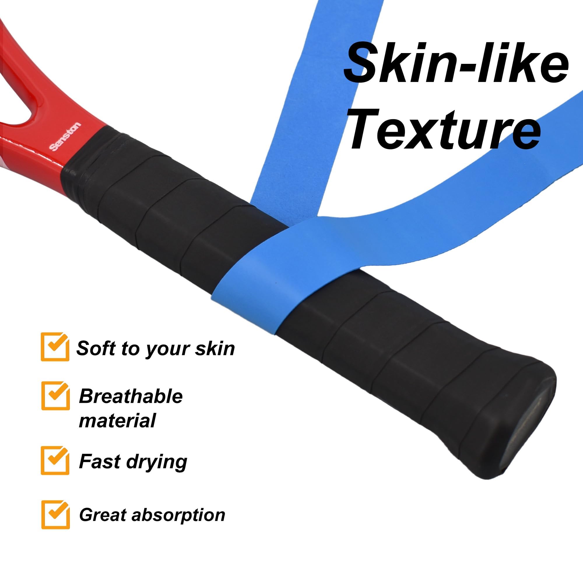 Senston New Rackets Grip Anti Slip Perforated Super Absorbent Tennis Overgrip Badminton Overgrip Pickleballs Overgrip