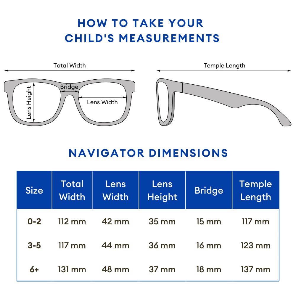 Babiators Original Navigator Baby & Toddler Sunglasses | 100% UV Protection, Shatter-Resistant, Flexible Rubber Frames